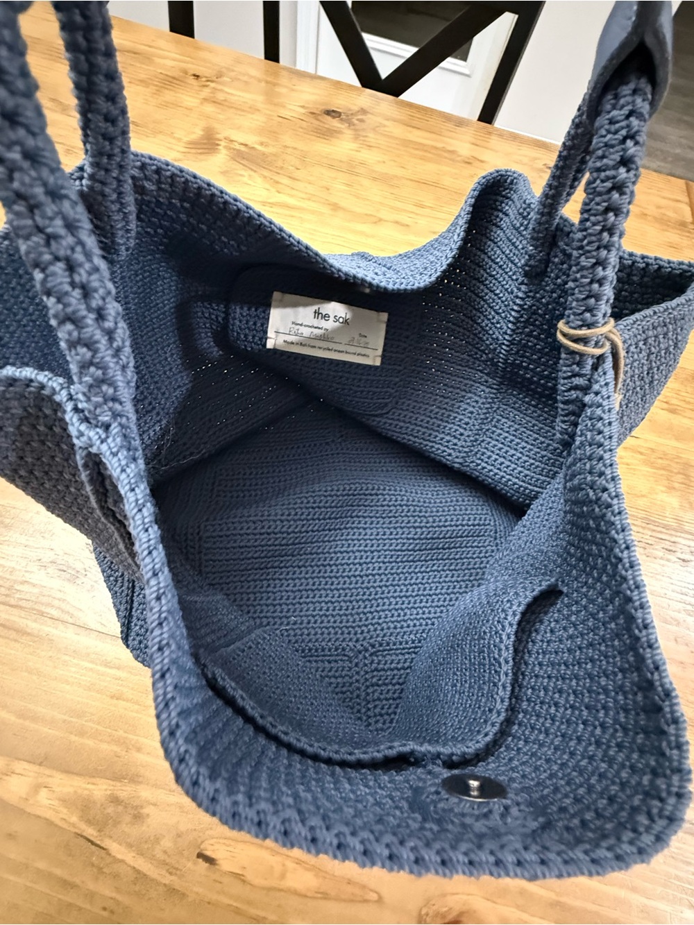 The Sak Los Feliz Crochet Tote in maritime crochet - Picture 6 of 8